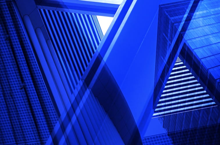abstract blue windows