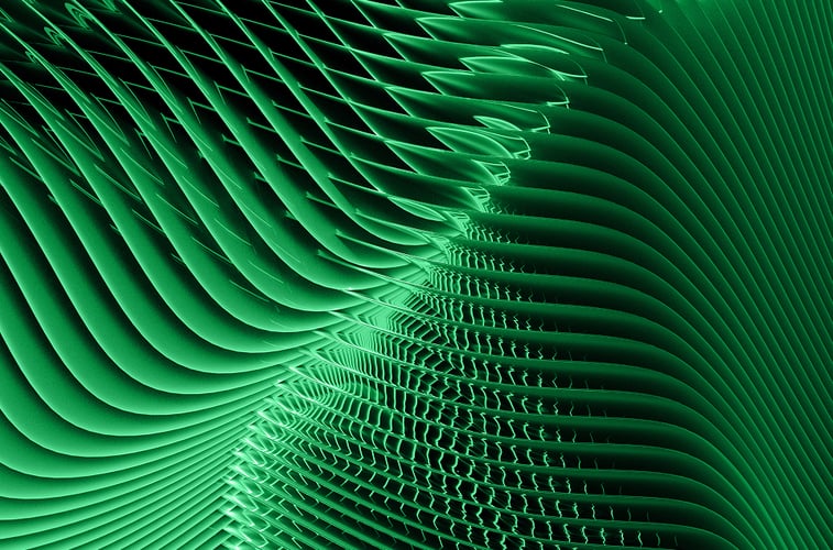abstract green waves