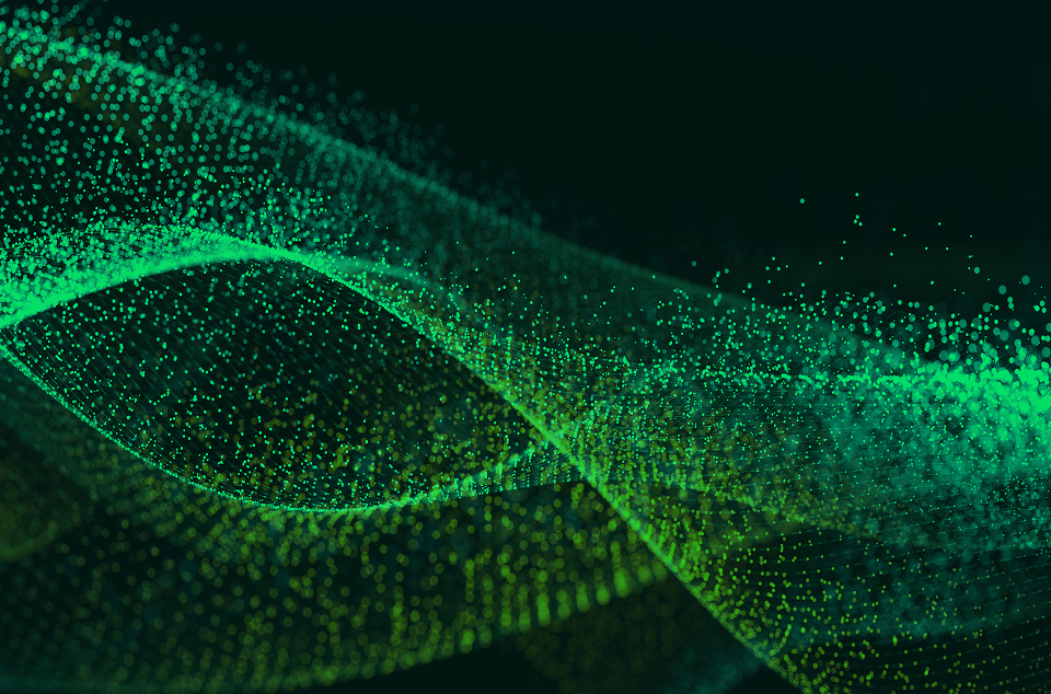 green abstract digital art