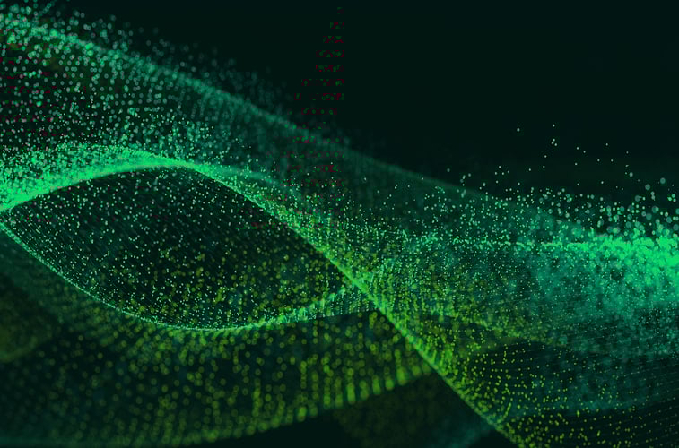 green abstract digital art