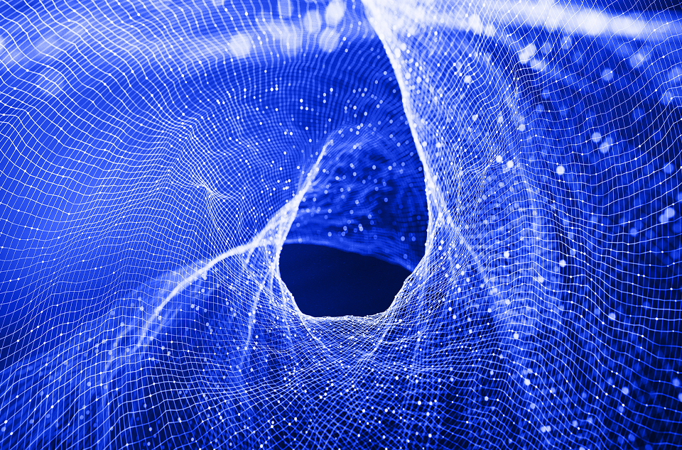 blue digital art abstract