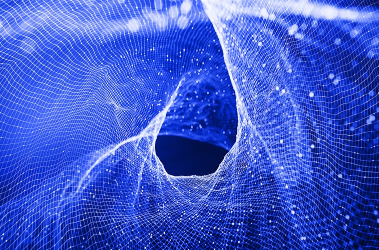 blue digital art abstract