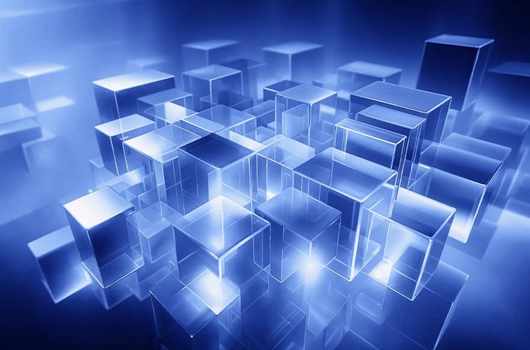 Blue cubes