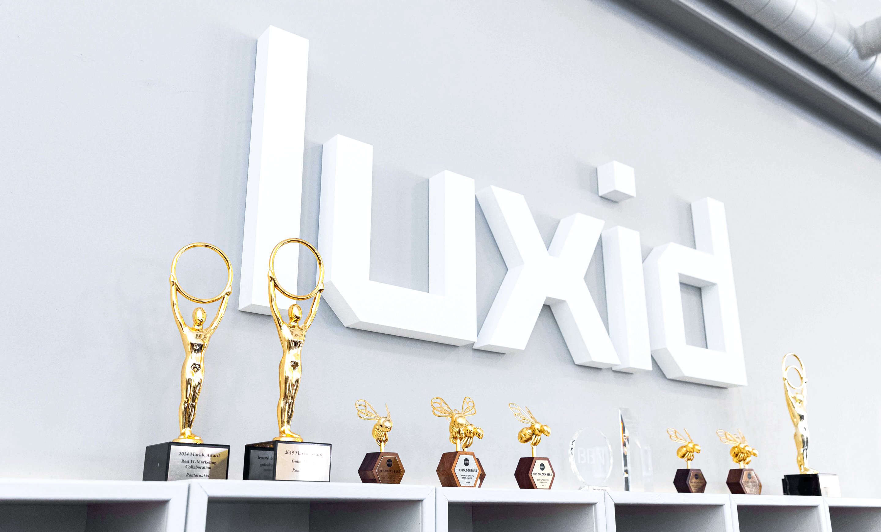 luxid awards on display