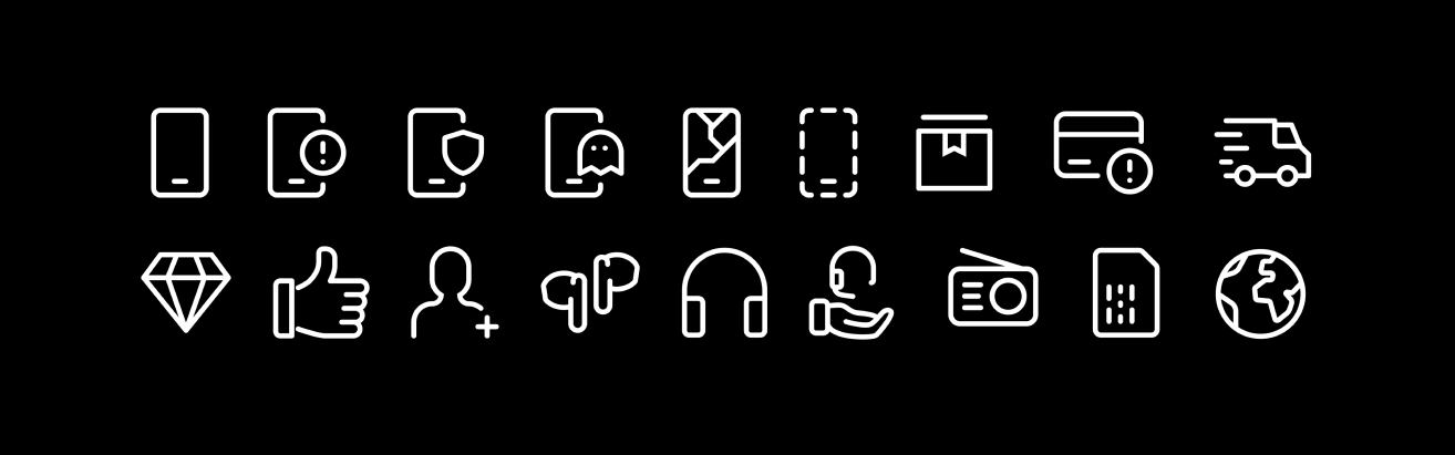 View of Icons used in HMD
