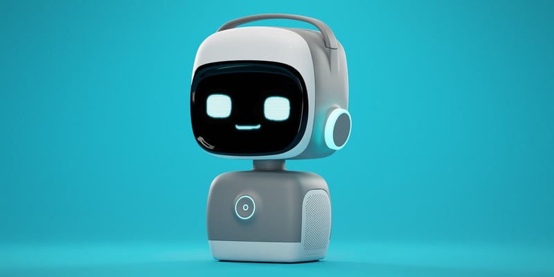 Norby character on blue background